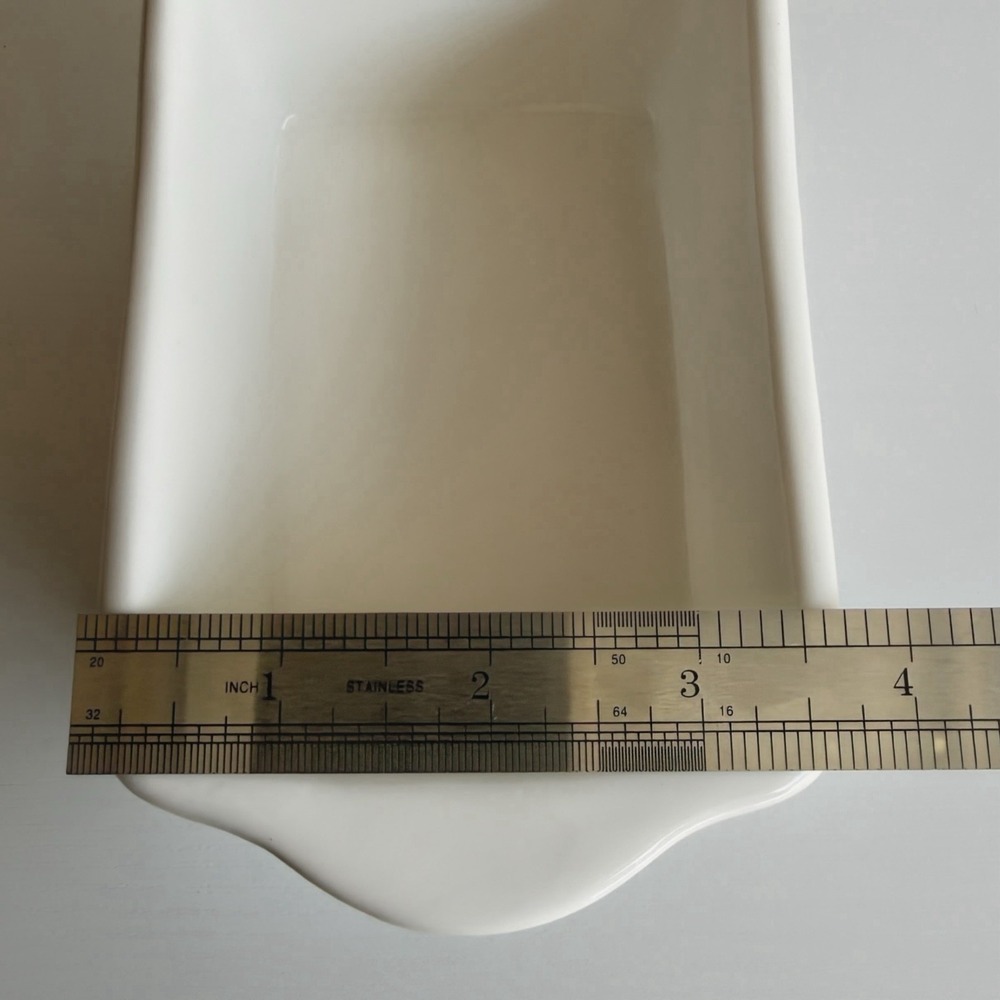 Set of 3 Christmas Mini Loaf Pans Snowflake Ceramic Oven Safe Baking Dish 6" New - Picture 5 of 6